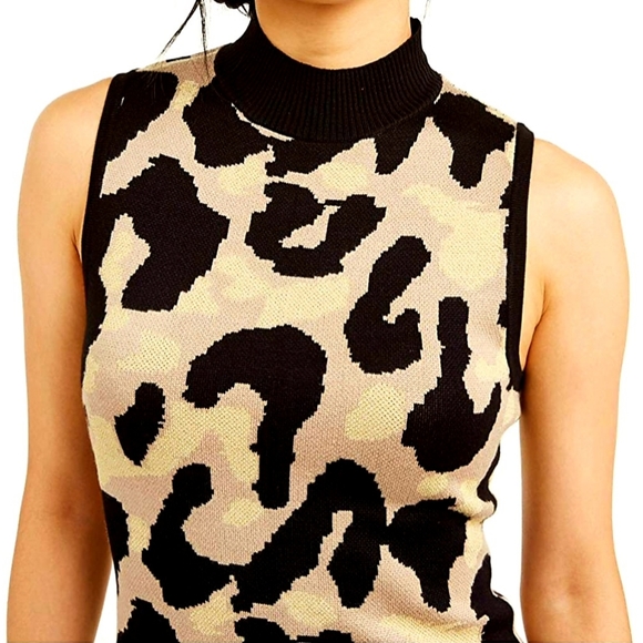 NWT Planet Gold Junior's Leopard Print sweater dress Size S - Picture 8 of 15